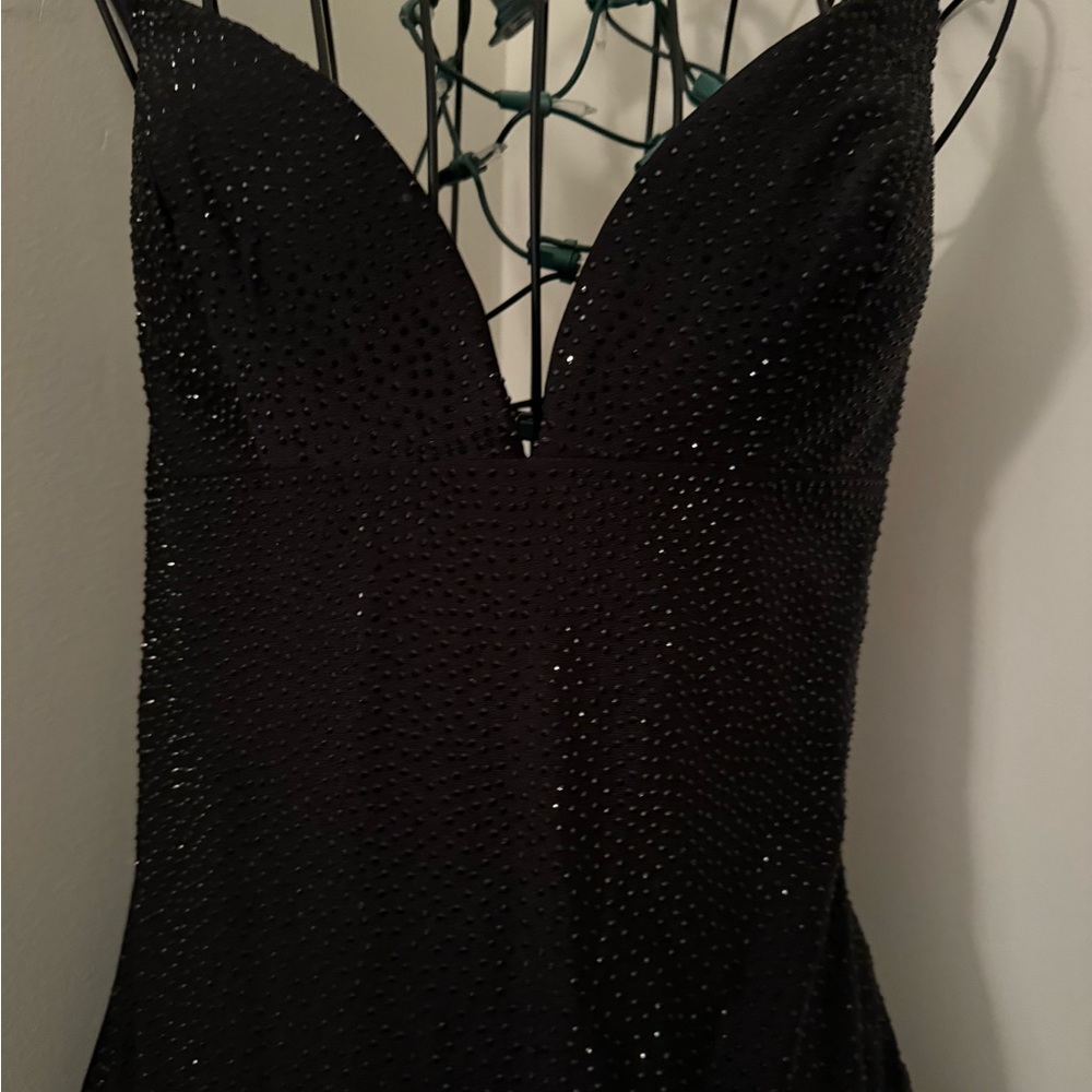 Ozakke glitter sparkly mini black dress, Size 4